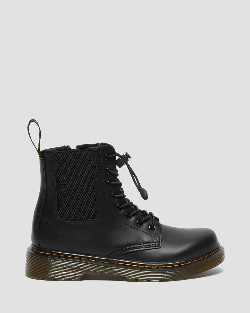 Kids' Dr Martens Junior 1460 Harper Leather Casual Boots Black | AU 659RVD